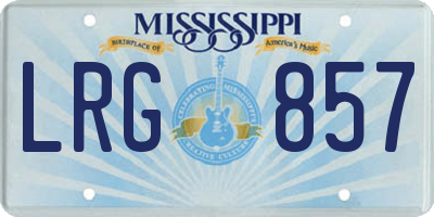 MS license plate LRG857