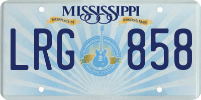 MS license plate LRG858