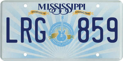 MS license plate LRG859