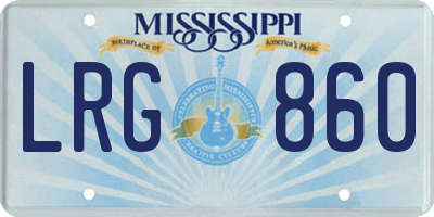 MS license plate LRG860
