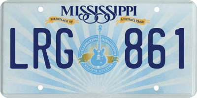 MS license plate LRG861