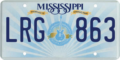 MS license plate LRG863