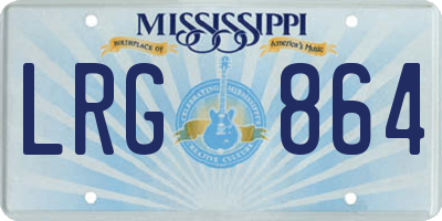 MS license plate LRG864