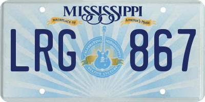 MS license plate LRG867