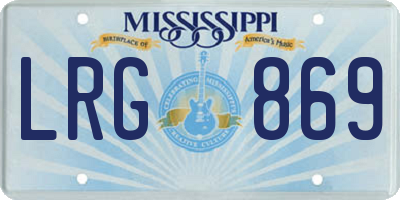 MS license plate LRG869
