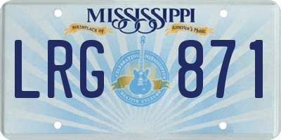 MS license plate LRG871