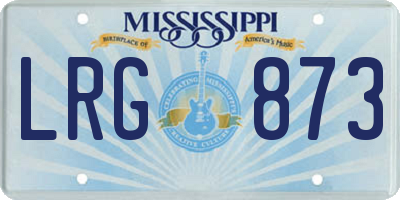 MS license plate LRG873