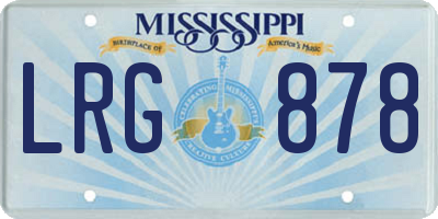 MS license plate LRG878