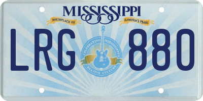MS license plate LRG880