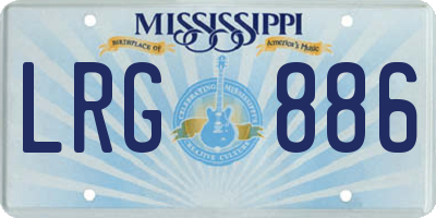 MS license plate LRG886