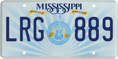 MS license plate LRG889