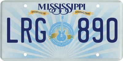 MS license plate LRG890