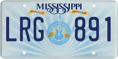 MS license plate LRG891