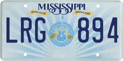 MS license plate LRG894