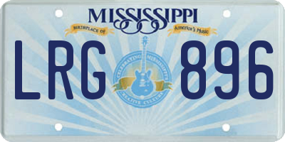 MS license plate LRG896
