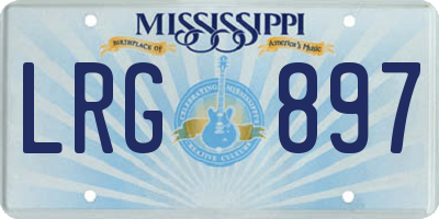 MS license plate LRG897