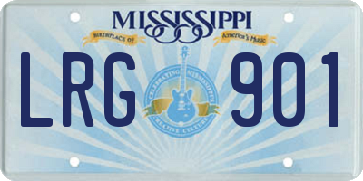 MS license plate LRG901