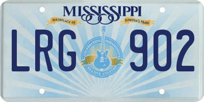 MS license plate LRG902