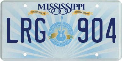 MS license plate LRG904