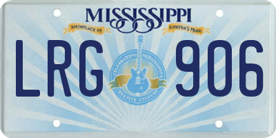 MS license plate LRG906