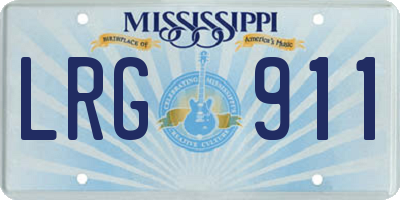 MS license plate LRG911