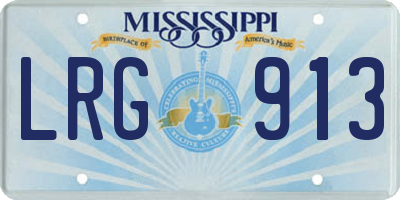 MS license plate LRG913