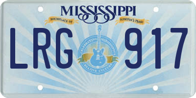MS license plate LRG917