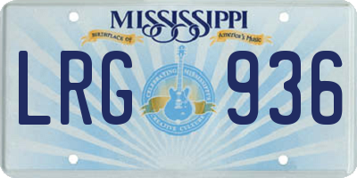 MS license plate LRG936
