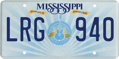 MS license plate LRG940