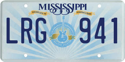 MS license plate LRG941