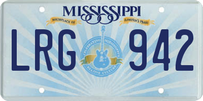 MS license plate LRG942