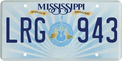 MS license plate LRG943