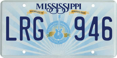 MS license plate LRG946