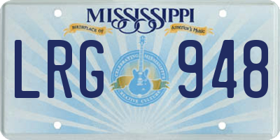 MS license plate LRG948