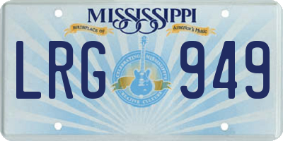 MS license plate LRG949