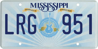 MS license plate LRG951