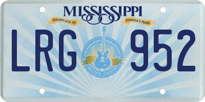 MS license plate LRG952