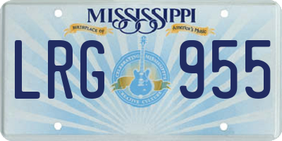MS license plate LRG955