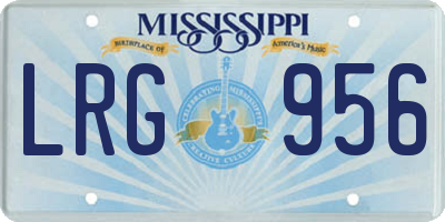 MS license plate LRG956