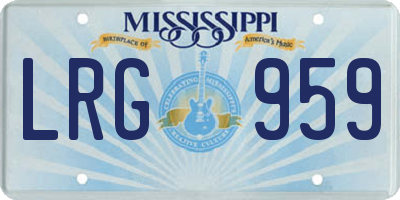 MS license plate LRG959