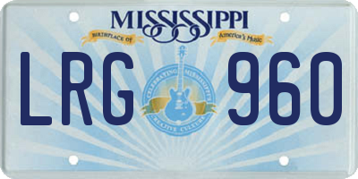 MS license plate LRG960