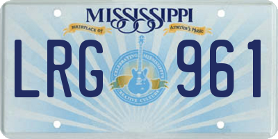 MS license plate LRG961