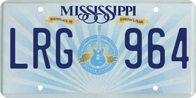 MS license plate LRG964