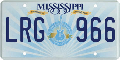 MS license plate LRG966