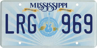 MS license plate LRG969