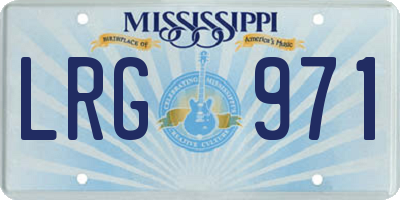 MS license plate LRG971