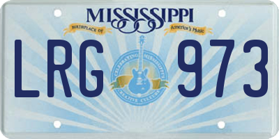 MS license plate LRG973
