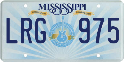 MS license plate LRG975