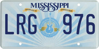 MS license plate LRG976