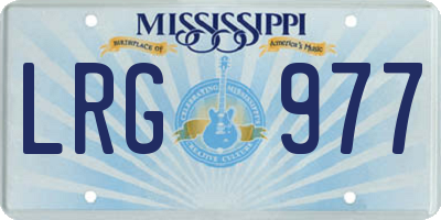 MS license plate LRG977